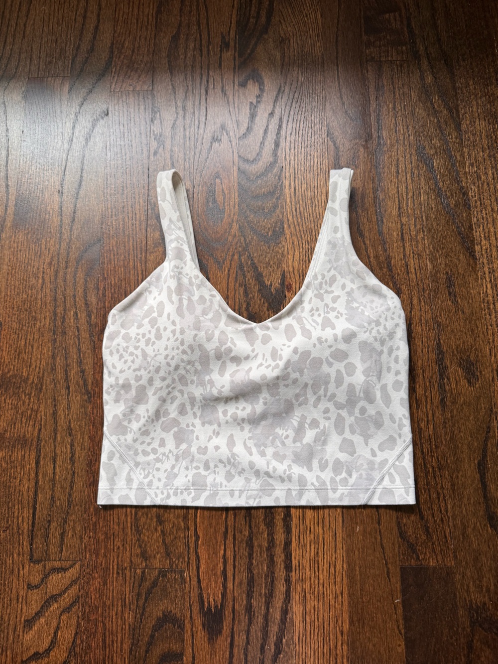 Lululemon Align Cropped Tank Top - Cheetah Camo Antique White Multi - Size 6